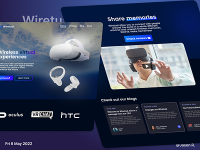 Wiretual - Wireless Virtual Experiences concept design product space ui vr website