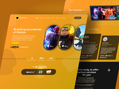 Misfit Pixels - Landing Page branding design ui web design