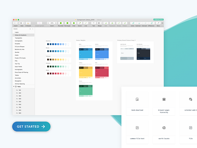 CF Web Design System color color palette design system design systems gradient icon library icons saas sketch styleguide ui design ui library ux design