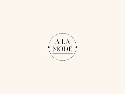 A La Mode Wordmark fashion home interiors logo logo design typography