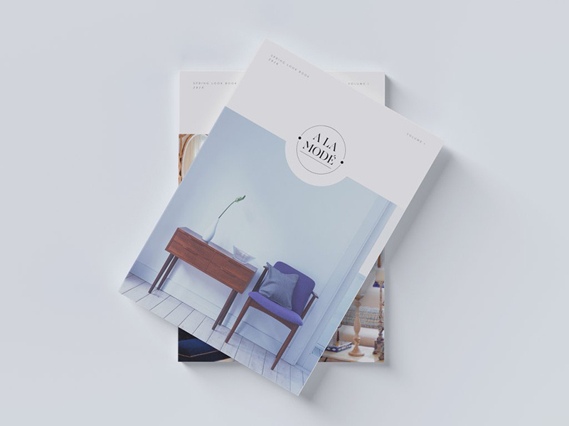A la Mode Printed Lookbook home interior home interiors layout editorial design editorial mockup minimal lookbook magazine print design