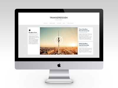 Transgression Web Design design digital digital design imac mockup photoshop web web design