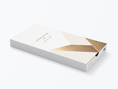 Limited Edition Gift Box box brand design branding fashion geometric gold gold foil luxury mockup packaging typography visual identity