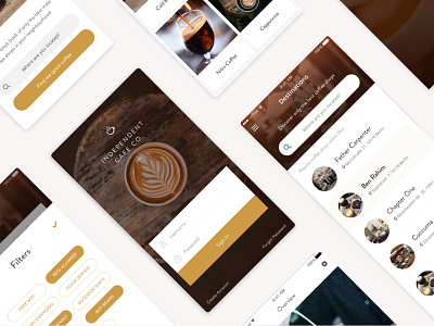 Independent Cafe Co. App Design app design coffee material design mobile design ui design ux design