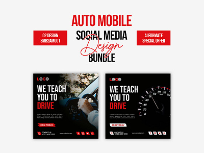 Auto Mobile Social Media Post Design Bundle automobile post design design facebook ads facebook banner facebook post graphic design post design post template social media banner social media post social media post design social media post template social media templates template design