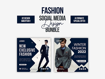 Fashion Social Media Post Design Bundle ads design automobile post design