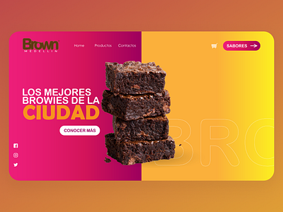 Brown Medellín Landing Page app branding design illustration landing page logo ui ux web web design