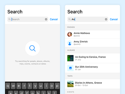 Search 'em! apple ios iphone iphone x list mobile psd search sketch social ui user interface