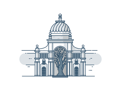 Agricultural Palace. agricultural building icon kazan palace tree vector