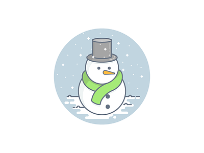 Snowgentleman. gentleman icon outline snowman vector
