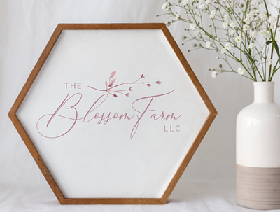 The Blossom Farm graphic design logo m