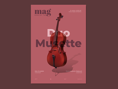 Duo Musette classical poster conceptual design concert design duo festival graphic design illustrator mag musette onevectordiary poster season violoncello