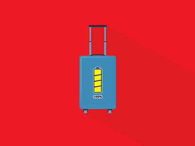 Luggage app battery icon illustrator jamiroquai luggage onevectordiary travel ui vector