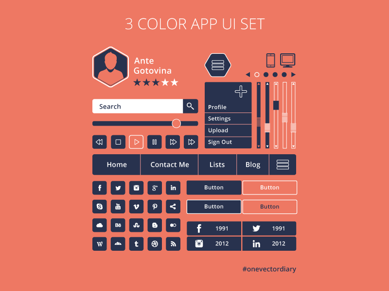 3 Color App UI Set by Pavle Svilicic on Dribbble