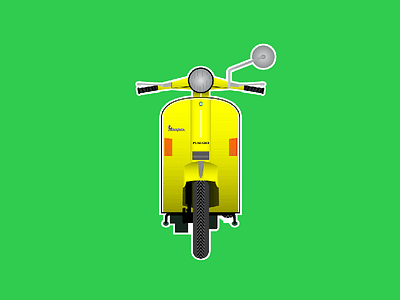 Vespa - Day 39 #onevectordiary automotive design italy mediterranean motorcycle piaggio uidesign uxdesign vespa world