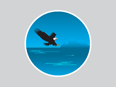 Eagle alaska art design desktop eagle fishing ui ux vector vectorart wallpaper