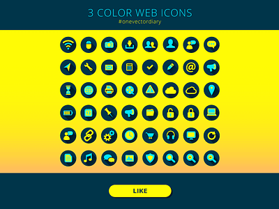 3 Color Web Icons