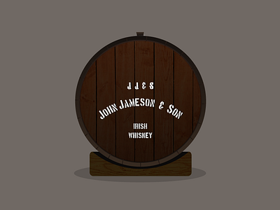 John Jameson Barrel design graphic icon illustration illustrator jameson onevectordiary ui ux vector wallpaper whiskey