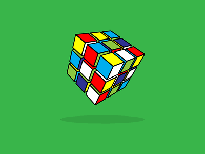Erno Rubik Cube cube designthinking desktop game graphic onevectordiary rubik ui ux vector visual web
