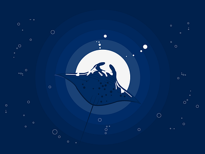 Manta design icon mobile onevectordiary sea symbol ui ux vector wallpaper web work