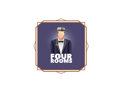 Four Rooms design icon mobile movie onevectordiary quentintarantino timroth ui ux vector wallpaper web