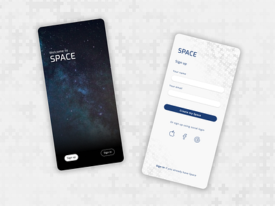 Daily UI // Welcome to Space 001 dailyui design minimal ui ux