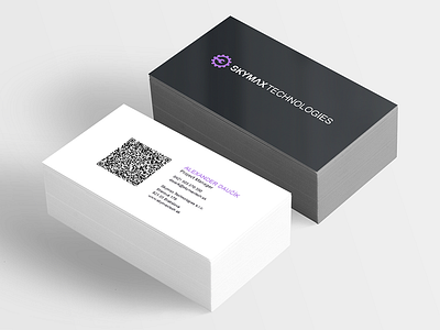 Skymax Technologies Ltd - Business Card branding business businesscard card cards dark identity illustration illustrator print stationary