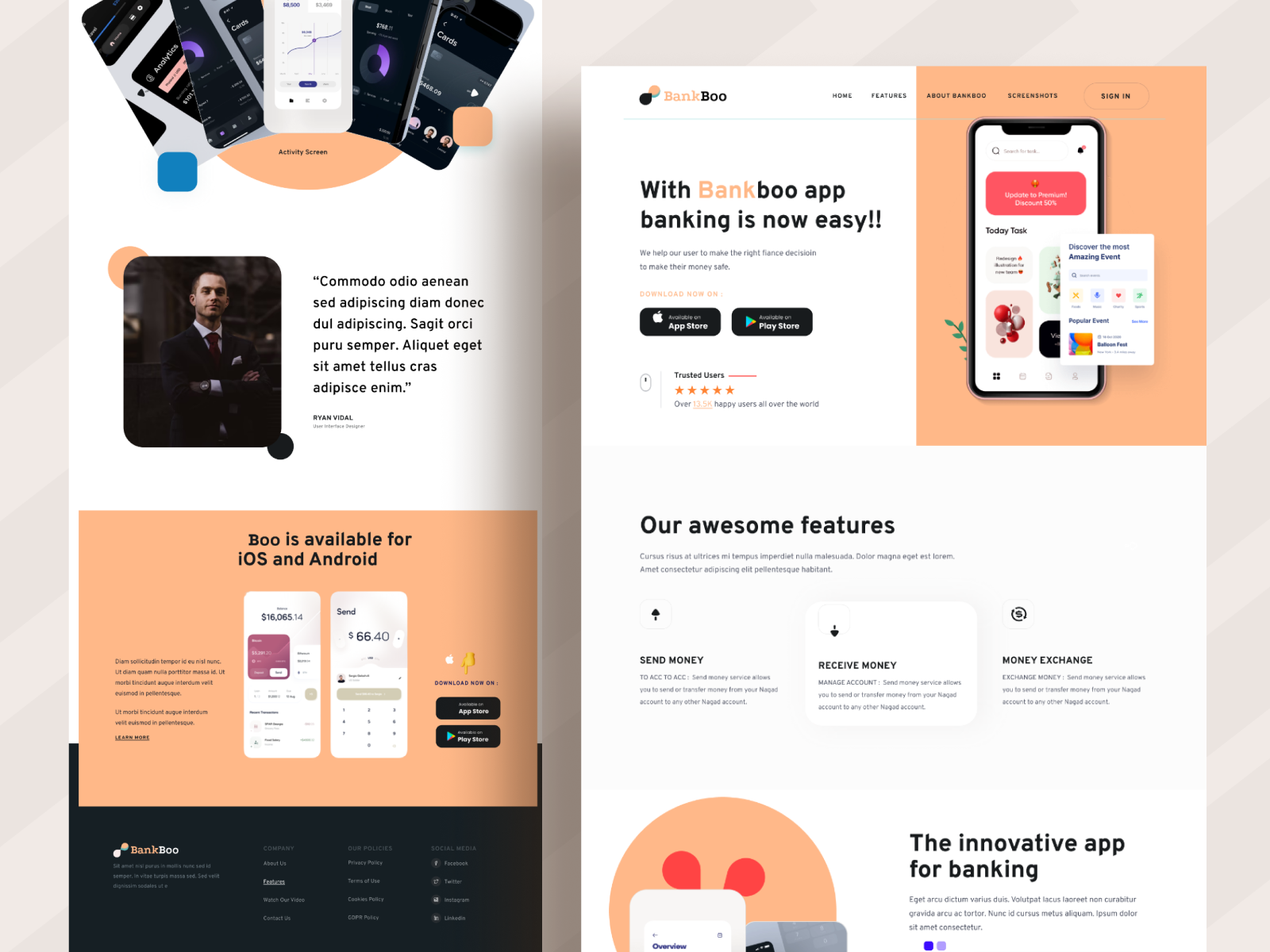 Mobile App ADS Landing Page by Andrii Yushchenko on Dribbble