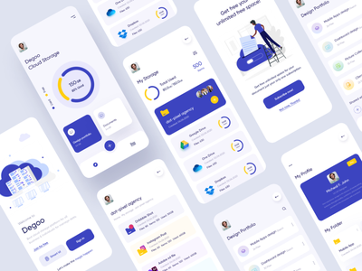 Cloud Storage Mobile App Design by Andrii Yushchenko on Dribbble