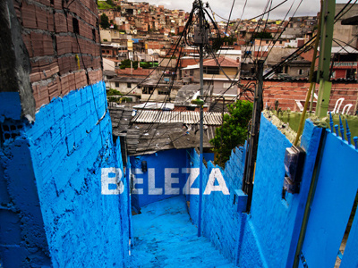 BELEZA anamorphosis art beauty brasil brasilandia colourful crossroads project favela floating word mural mural painting painting participative sao paulo typeface urban art urban intervention