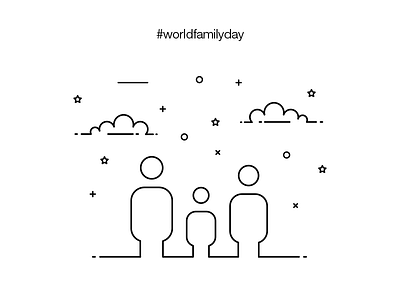 World Family Day Illustration family illustration minimal world family day