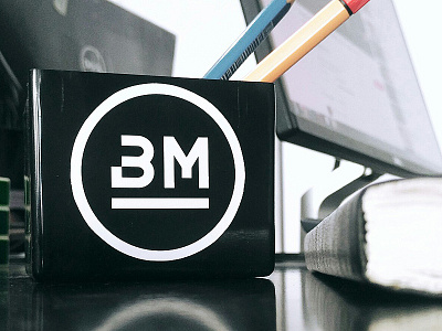 Bm Sticker branding logo logo mark sticker studio life typo