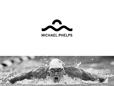 Michael Phelps branding icon identity logo logos mark michael phelps minimal symbol