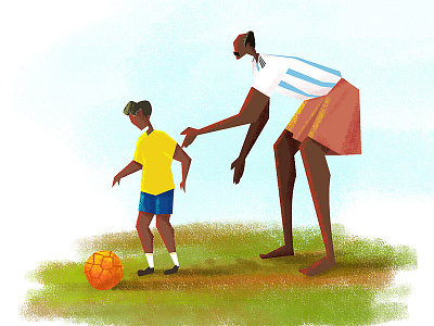 Fathers Day character father football game illustration kerala soccer son sports