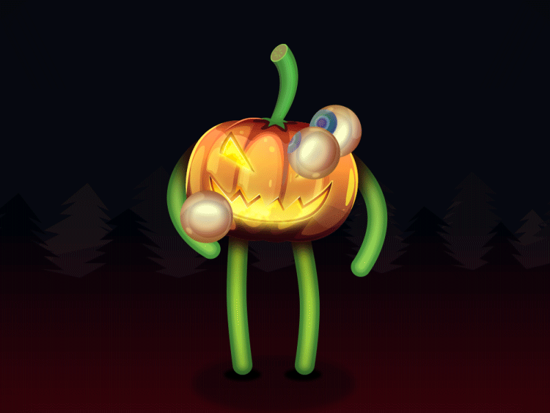 Scary Halloween everyone!! animation eye eye balls ghost halloween horror juggling monster pumpkin scary