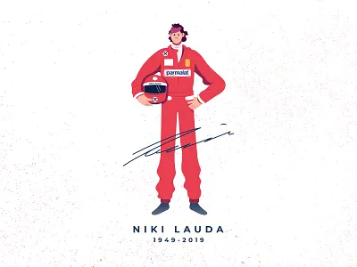 RIP Niki Lauda car champion ferrari formula1 formulaone helmet illustration legend niki nikilauda race rip