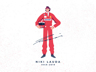 RIP Niki Lauda car champion ferrari formula1 formulaone helmet illustration legend niki nikilauda race rip