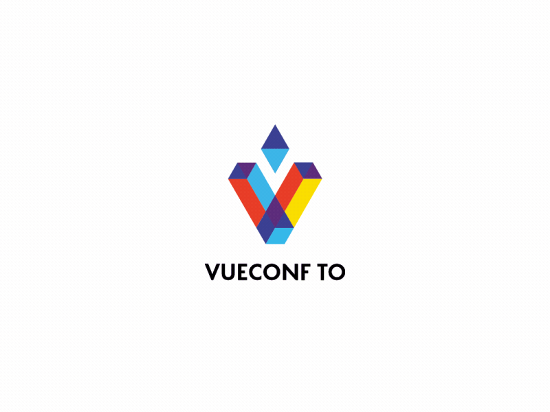 VUECONF TO | Logo Animation animatoin brandidentity brandmills gif gif animation logo logo animation vue vueconf vuejs