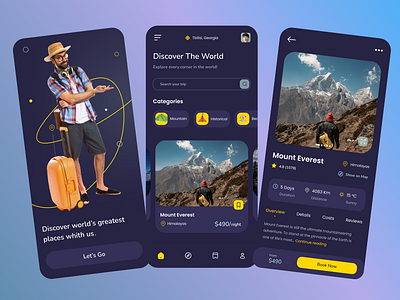 Travel Mobile App - Exploration Design