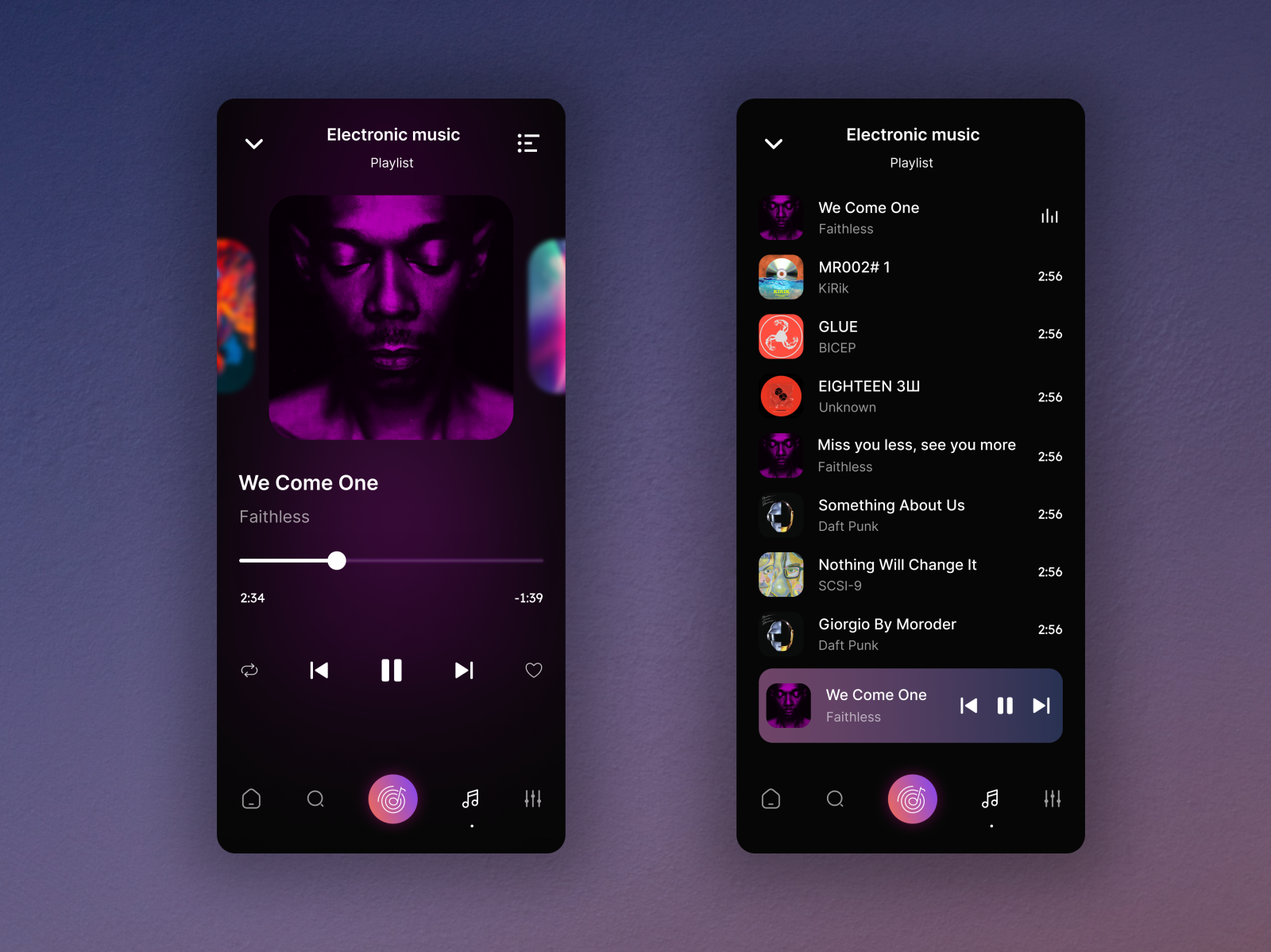 Music Player - UI Concept by Nika Demetrashvili on Dribbble