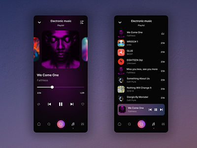 Music Player - UI Concept app design mobile music podcast ui ux