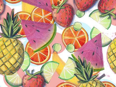 Fruit salad 01 fruit pattern