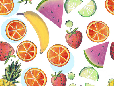 Fruit Salad 02 branding design fruit illustration pattern surface design