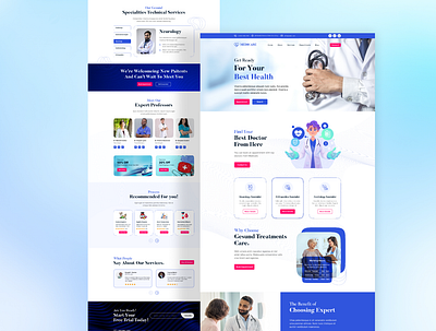 Healthcare Landing Page UI Design app consultation design healthcare landing page landing page ui medical landing page medical website ui ui design ui ux design uiux ux web ui website design website ui