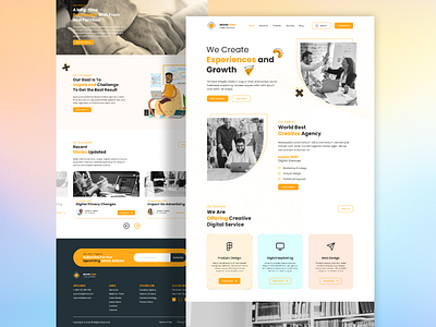 Agency Landing Page agency agency landing page agency website app branding figma home page design landing page landing page ui startup agency ui ui ux ui ux design website home page