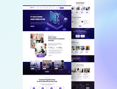 IT Solution and Services Website UI agency agency website app design it solution landing page landing page ui service website ui ui ux ui ux design user experience user interface web design web ui website ui