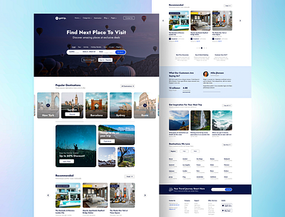 Travel Agency Landing Page agency agency website app design landing page landing page ui travel travel agency ui ui ux ui ux design user interface web design webiste website ui