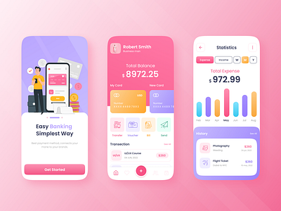 Easy Banking Mobile App UI Design