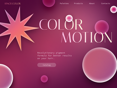 The main screen of the SPACE COLOR company website branding design e commerce logo ui ux vector web design веб дизайн