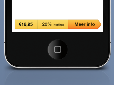 Meer info button iphone orange yellow